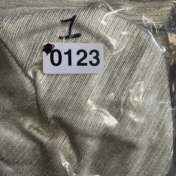 Fashion Nova metallic gold bodycon dress with tulip flap detail in front. - Picture 9 of 11